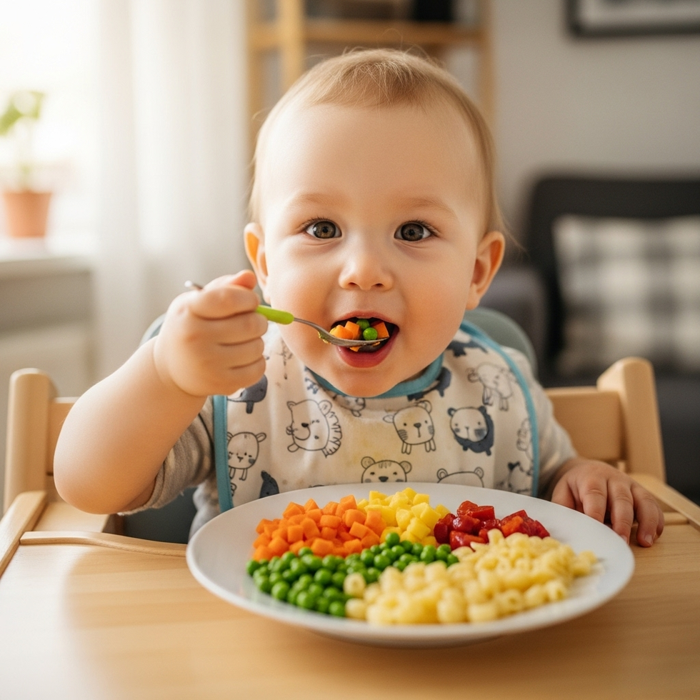 Trẻ dưới 1 tuổi không nên dùng các loại gia vị chứa muối, đường, bột ngọt
